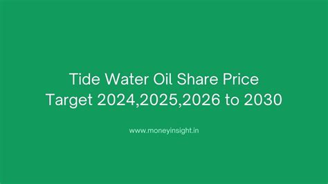 Tide Water Oil Share Price